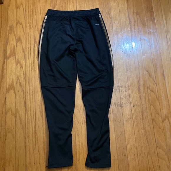 Tiro pants - Adidas Climacool Youth medium pants black with gold stripes. - Picture 2 of 10